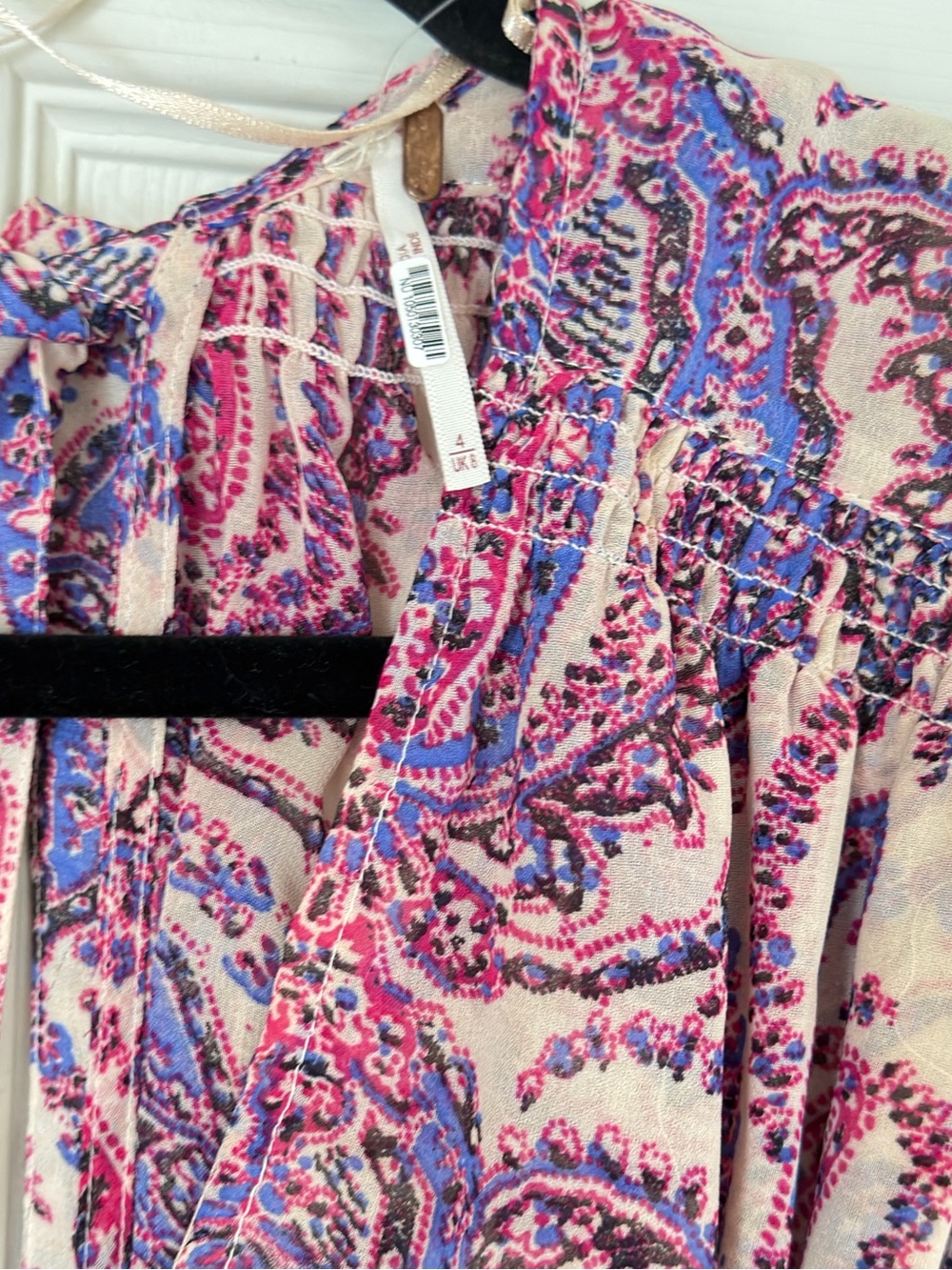 Free People Bohemian Pink & Purple Paisley Maxi Dress - Picture 6 of 6